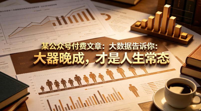 某公众号付费文章：大数据告诉你：大器晚成，才是人生常态-hl998