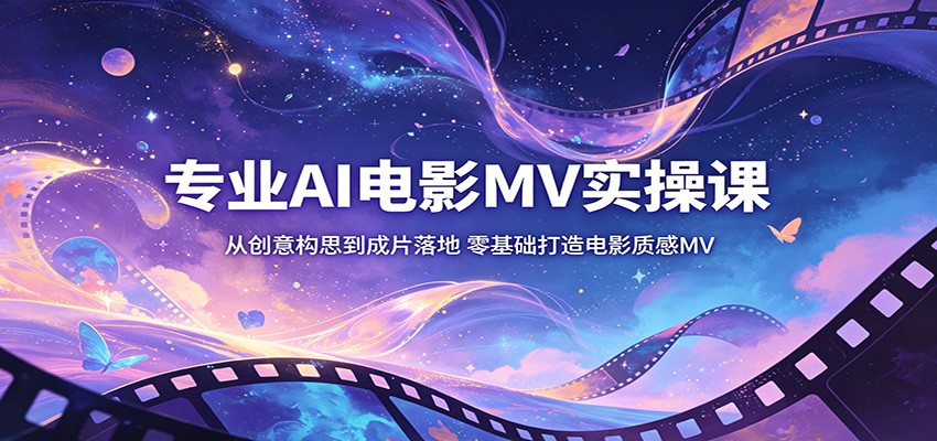 专业AI电影MV实操课：从创意构思到成片落地，零基础打造电影质感MV-hl998