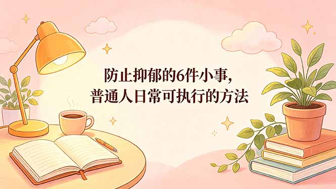 付费文章：防止抑郁的6件小事，普通人日常可执行的方法-hl998