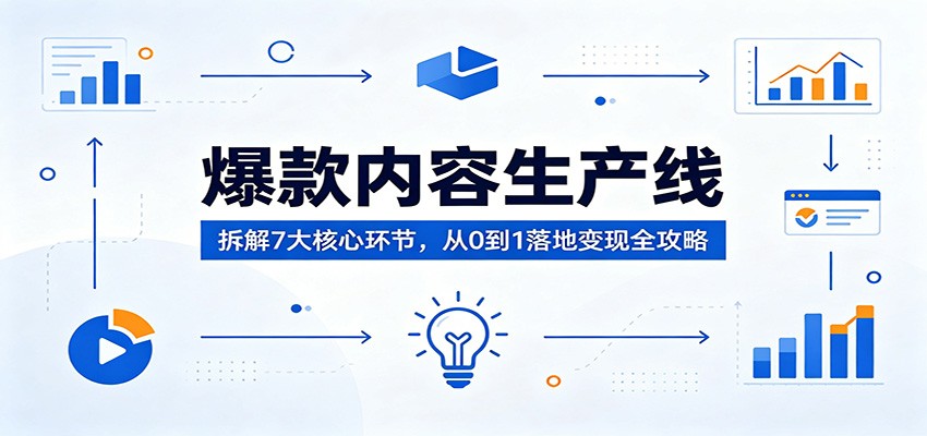 爆款内容生产线：拆解7大核心环节，从0到1落地变现全攻略-hl998