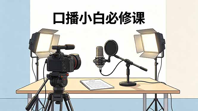 口播小白必修课：录像收音灯光设备+脚本撰写，搭专业级录制场景-hl998