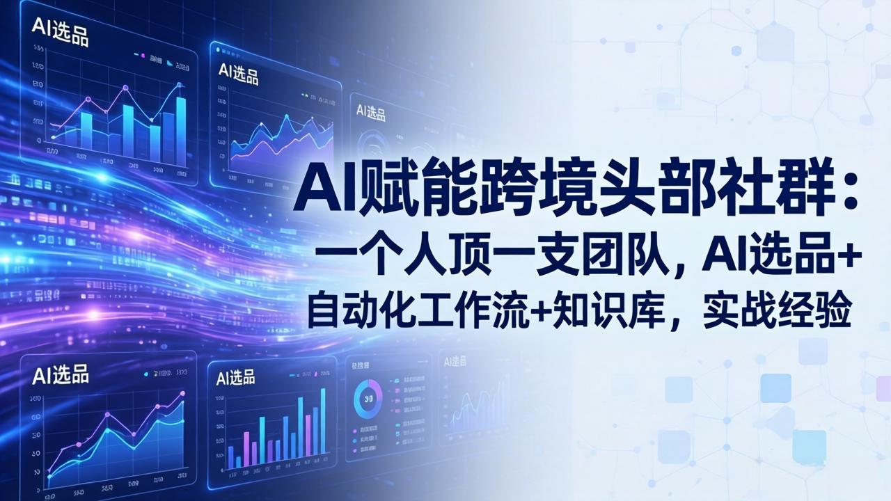 AI赋能跨境头部社群-更新5月：一个人顶一支团队，AI选品+自动化工作流+知识库，实战经验-hl998