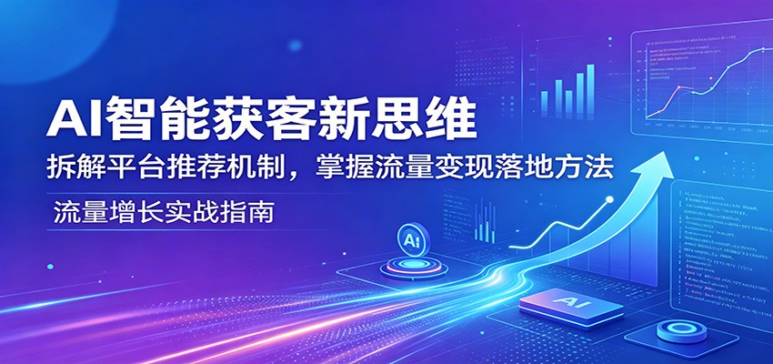 AI智能获客新思维：拆解平台推荐机制，掌握流量变现落地方法-hl998