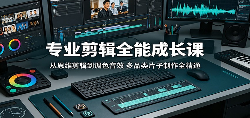 专业剪辑全能成长课：从思维剪辑到调色音效，多品类片子制作全精通-hl998