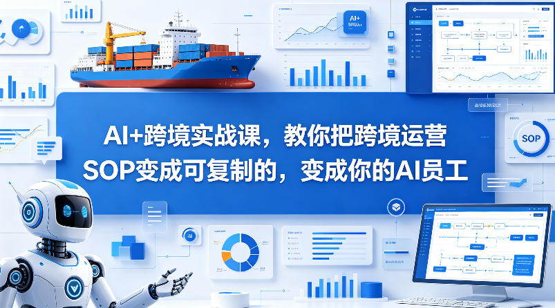 AI+跨境实战课，教你把跨境运营S0变成可复制的，变成你的AI员工-hl998
