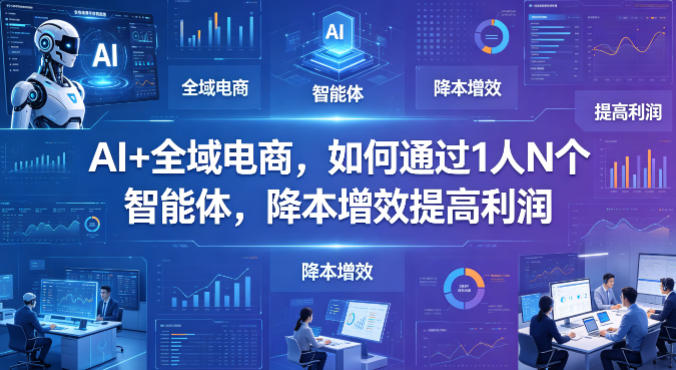 AI+全域电商，如何通过1人N个智能体，降本增效提高利润-hl998