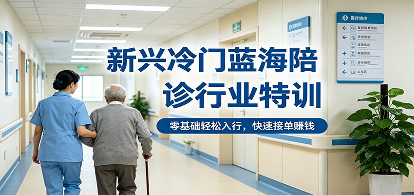 新兴冷门蓝海陪诊行业特训，零基础轻松入行，快速接单赚钱-hl998
