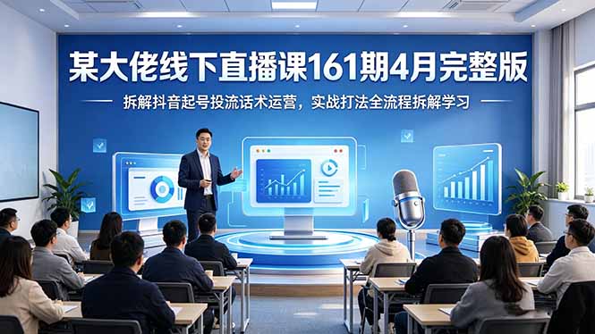 某大佬线下直播课161期4月完整版，拆解抖音起号投流话术运营，实战打法全流程拆解学习-hl998