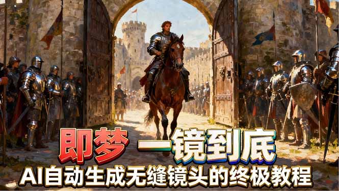 即梦AI一镜到底终极教程，智能补帧+运镜技巧，AI自动生成无缝丝滑长镜头高效出片-hl998