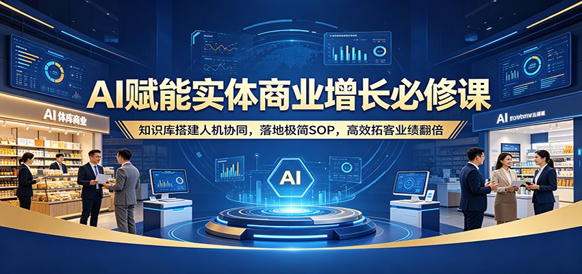 AI赋能实体商业增长必修课：知识库搭建人机协同，落地极简SOP，高效拓客业绩翻倍-hl998