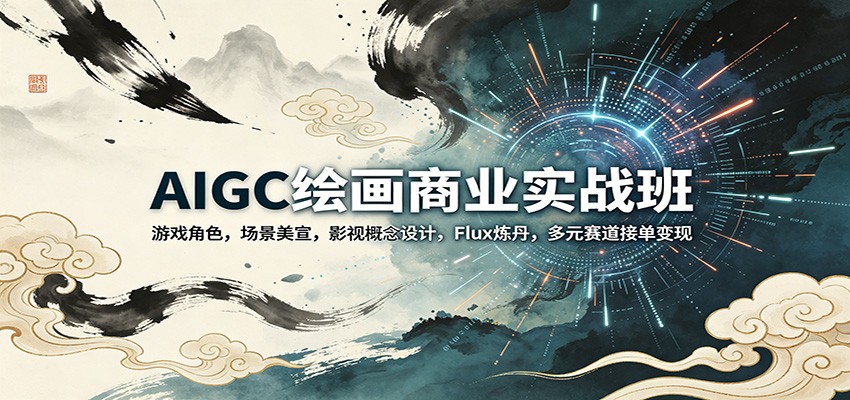 AIGC绘画商业实战班：游戏角色，场景美宣，影视概念设计，Flux炼丹，多元赛道接单变现-hl998