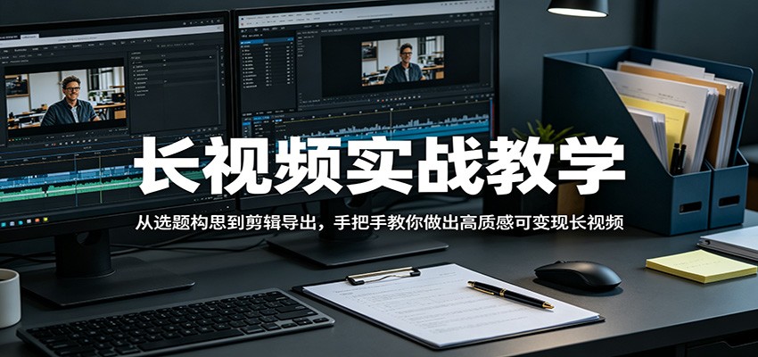 长视频实战教学，从选题构思到剪辑导出，手把手教你做出高质感可变现长视频-hl998