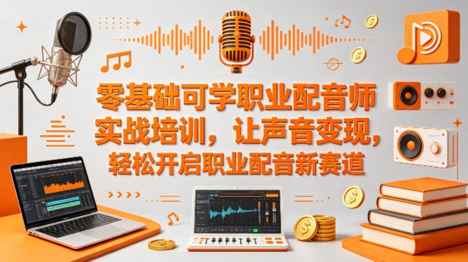 零基础可学职业配音师实战培训，让声音变现，轻松开启职业配音新赛道-hl998