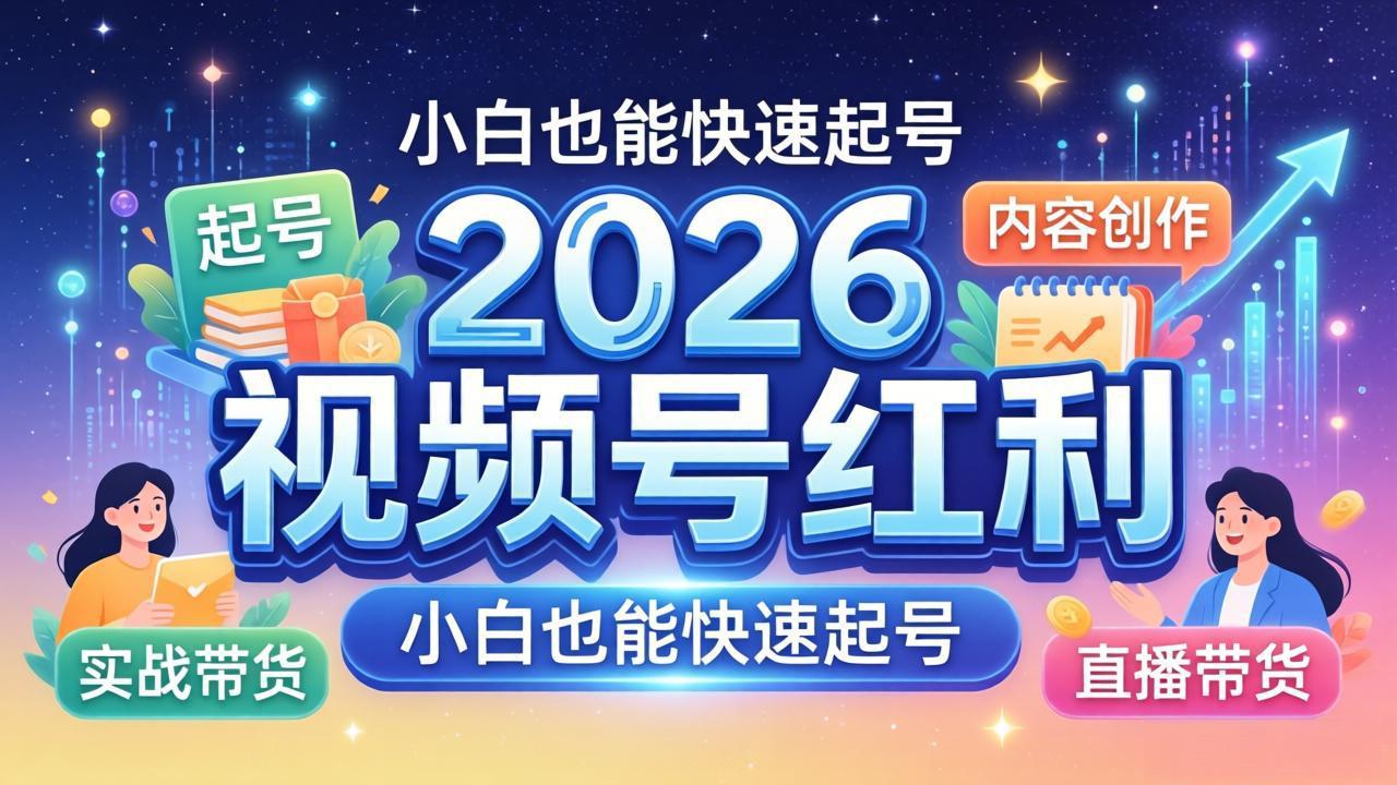 2026视频号红利实战营，大佬亲授起号、内容、直播、IP、投流、私域、矩阵全套落地打法-hl998