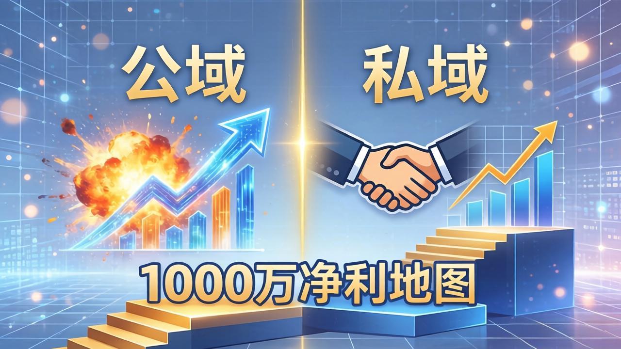 公域玩命出爆款，私域悄悄做成交：这套AI内训课，2026给你打通1000万净利的地图-hl998