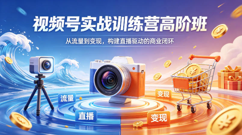 视频号实战训练营高阶班，从流量到变现，构建直播驱动的商业闭环(26年4月)-hl998