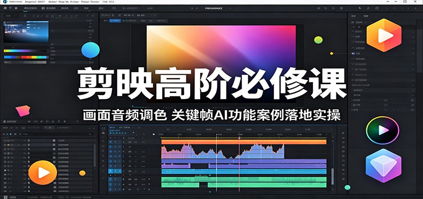 剪映高阶必修课：画面音频调色，关键帧AI功能案例落地实操-hl998