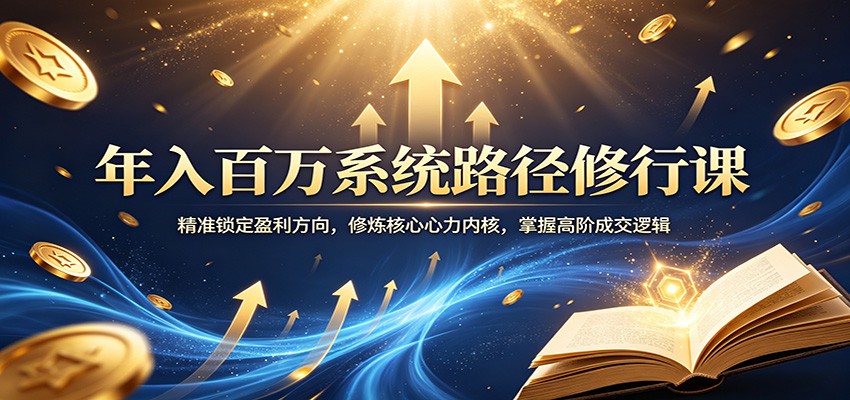 年入百万系统路径修行课：精准锁定盈利方向，修炼核心心力内核，掌握高阶成交逻辑-hl998