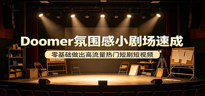 Doomer氛围感小剧场速成，零基础做出高流量热门短剧短视频-hl998
