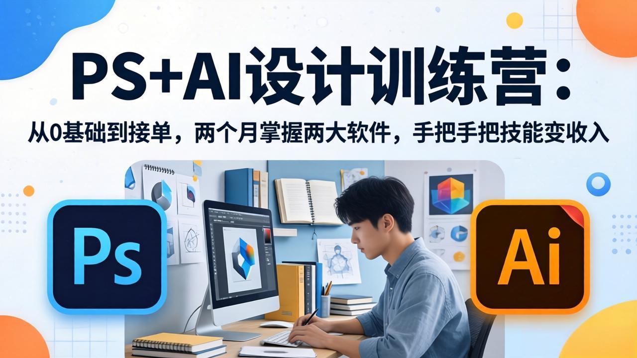 PS+AI设计训练营：从0基础到接单，两个月掌握两大软件，手把手把技能变收入-hl998