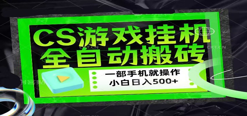 CSGO游戏挂机捡漏搬砖，超稳定的项目，带领1000+小白实现日入500+-hl998