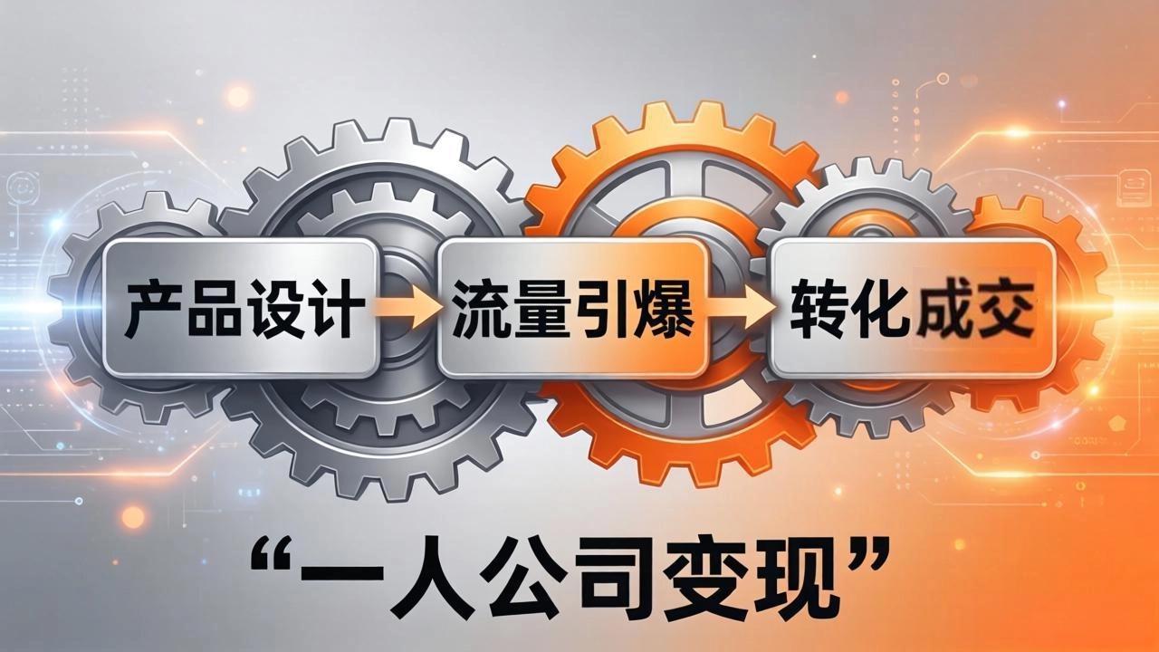 一人公司变现全攻略：产品设计+流量引爆+转化成交，打造不受年龄限制的长期事业-hl998