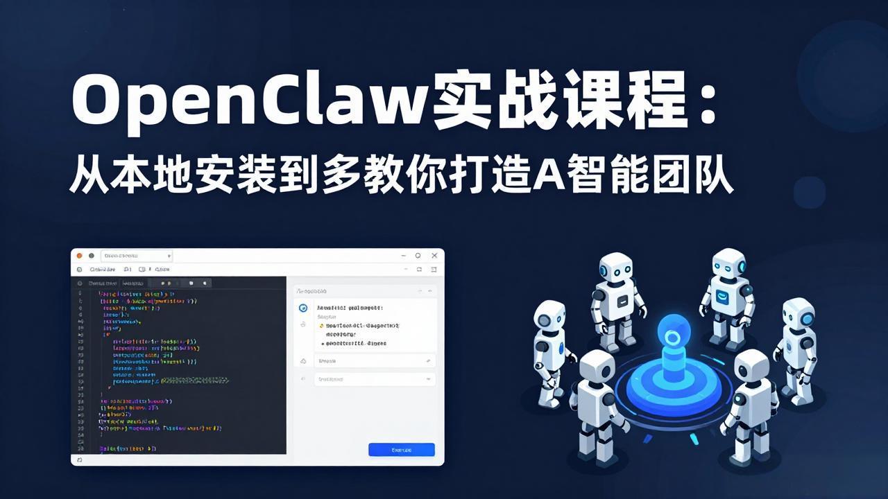 OpenClaw实战课程：从本地安装到多Agent协同，手把手教你打造AI智能团队-hl998