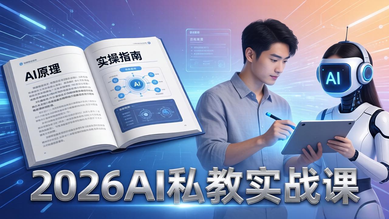 2026AI私教实战课：从AI原理到全场景实操，零基础学会用AI提效+单人单干创业-hl998