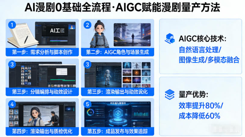 AI漫剧0基础全流程，快速掌握AIGC赋能的漫剧量产方法-hl998
