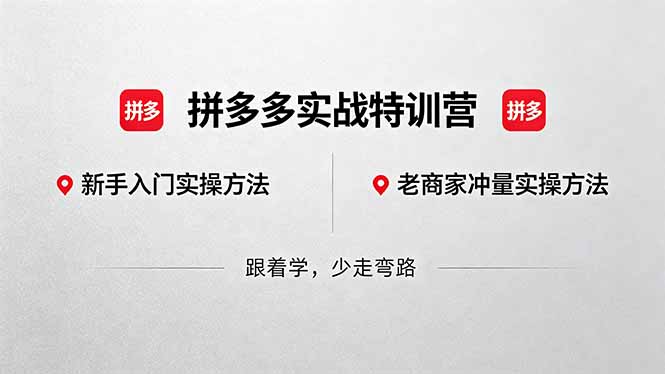 拼多多实战特训营(更新5月15-hl998