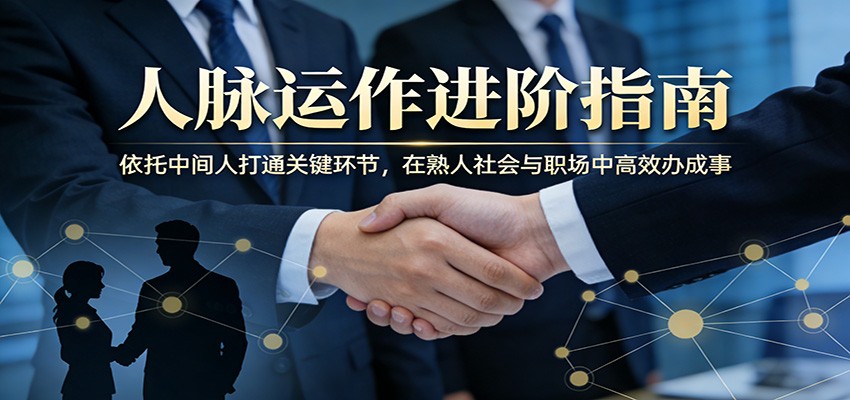 付费文章：人脉运作进阶指南，依托中间人打通关键环节，在熟人社会与职场中高效办成事-hl998