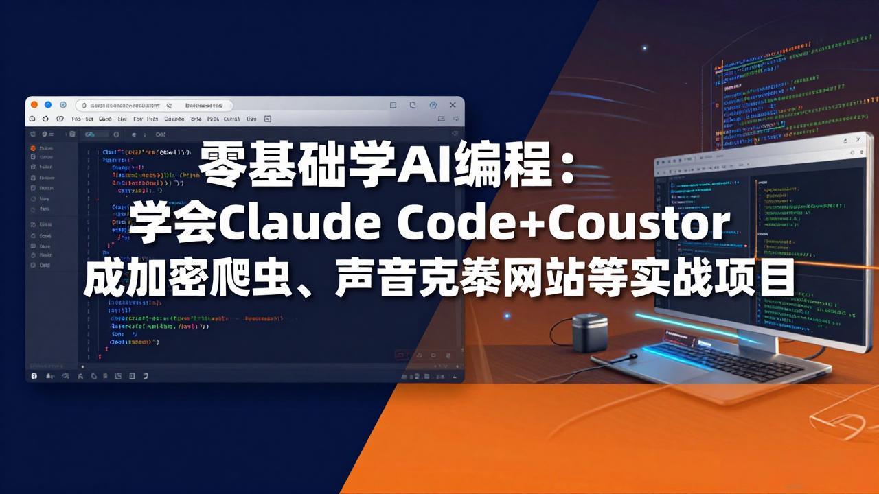零基础学AI编程：学会Claude Code+Cursor完成加密爬虫、声音克隆网站等实战项目-hl998