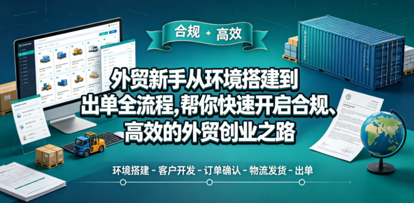 外贸新手从环境搭建到出单全流程，帮你快速开启合规、高效的外贸创业之路-hl998