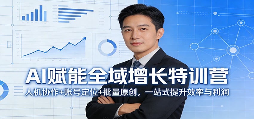 AI赋能全域增长特训营：人机协作+账号定位+批量原创，一站式提升效率与利润-hl998