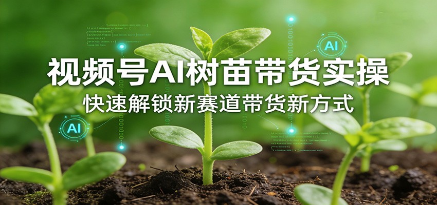视频号AI树苗带货实操，快速解锁新赛道带货新方式-hl998