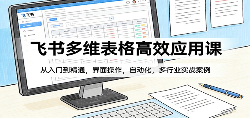 飞书多维表格高效应用课：从入门到精通，界面操作，自动化，多行业实战案例-hl998