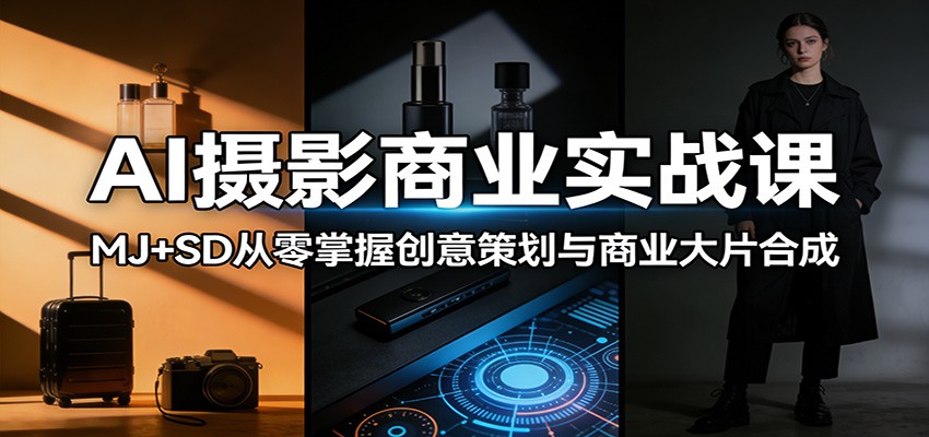 AI摄影商业实战课：MJ+SD从零掌握创意策划与商业大片合成-hl998