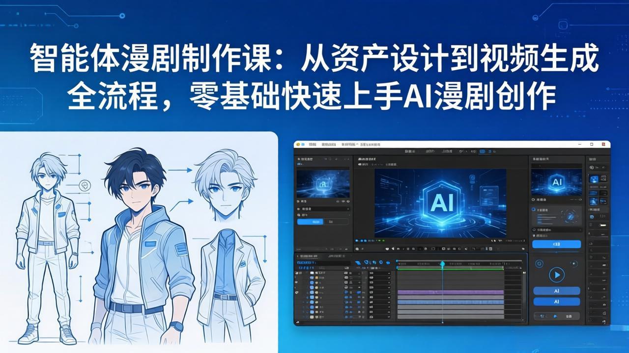 智能体漫剧制作课：从资产设计到视频生成全流程，零基础快速上手AI漫剧创作-hl998