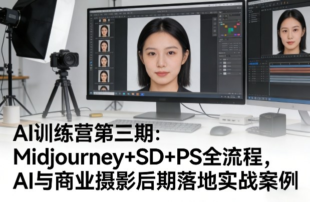 AI训练营第三期：Midjourney+SD+PS全流程，AI与商业摄影后期落地实战案例-hl998