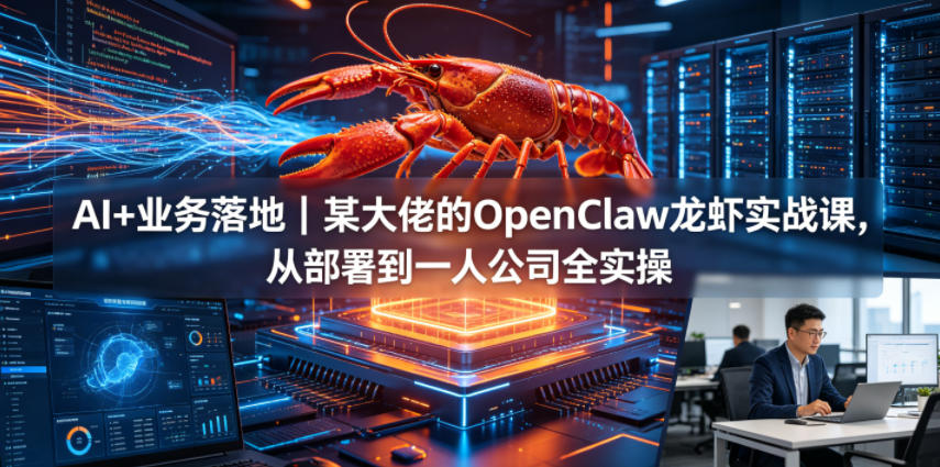 AI+业务落地｜某大佬的OpenClaw小龙虾实战课，从部署到一人公司全实操-hl998