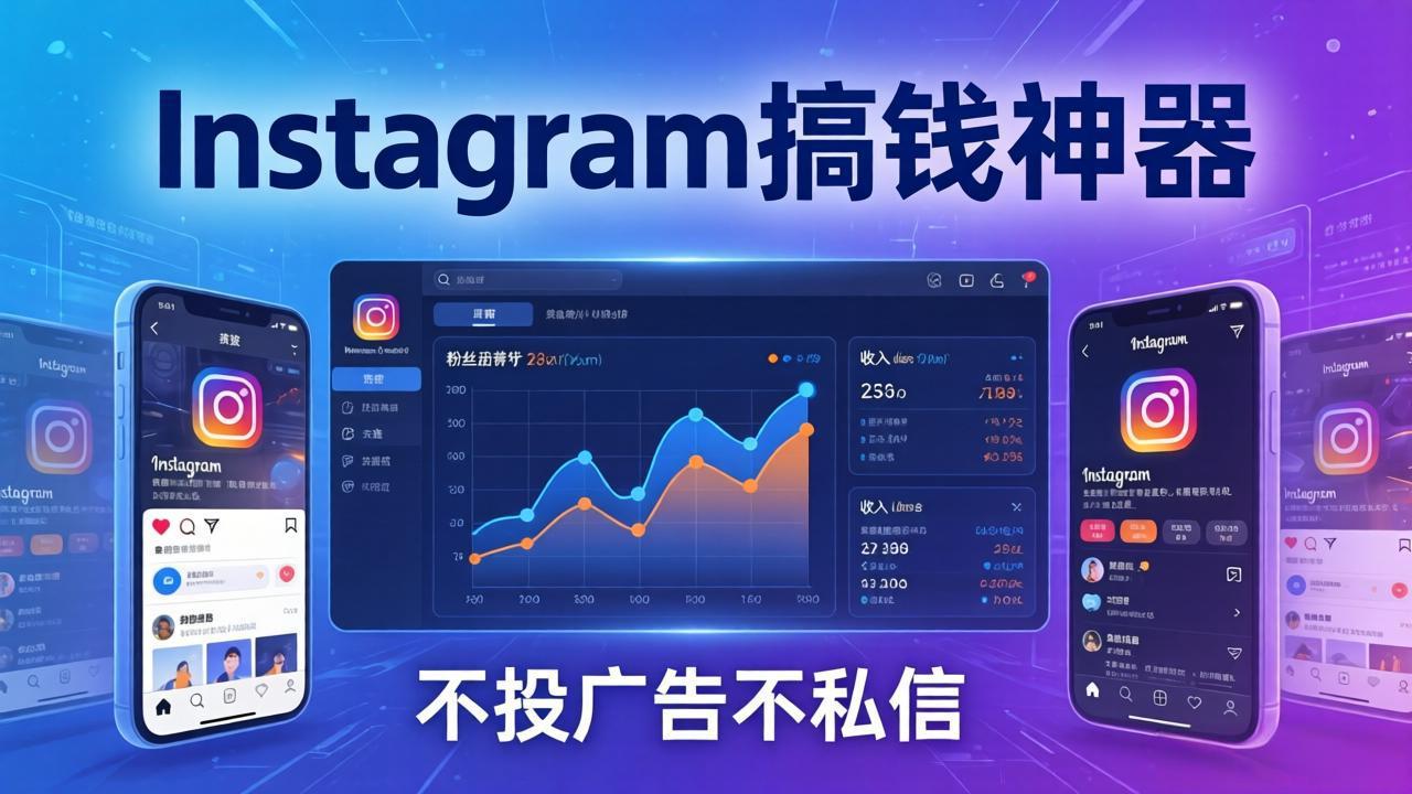 Instagram搞钱神器：月涨6万粉+月入5万刀，不投广告不私信，靠算法+低价产品-hl998