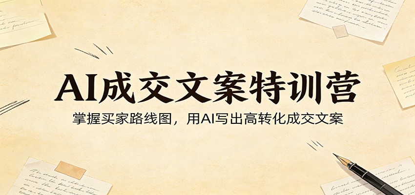AI成交文案特训营：掌握买家路线图，用AI写出高转化成交文案-hl998