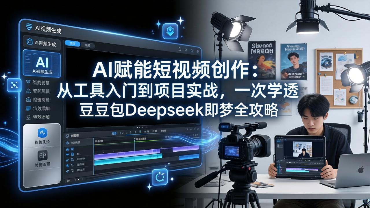 AI赋能短视频创作：从工具入门到项目实战，一次学透豆包Deepseek即梦全攻略-hl998