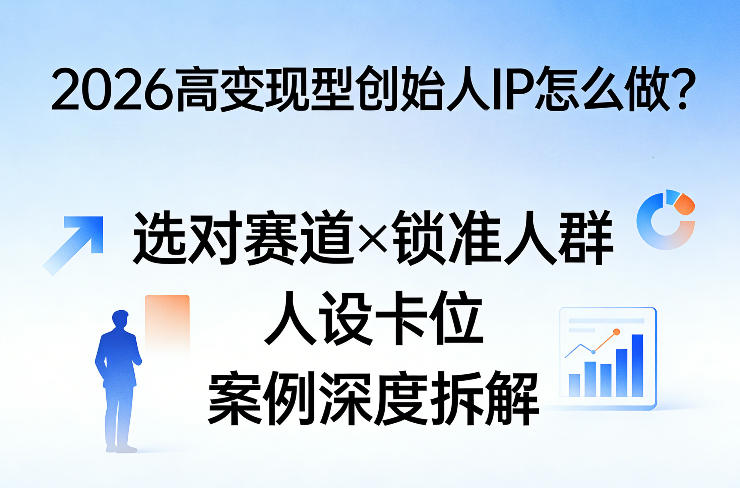 2026高变现型创始人IP怎么做？选对赛道×锁准人群×人设卡位×案例深度拆解-hl998