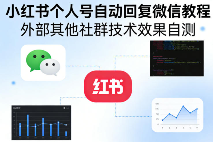 小红书个人号自动回复微信教程，外部其他社群技术，效果自测-hl998