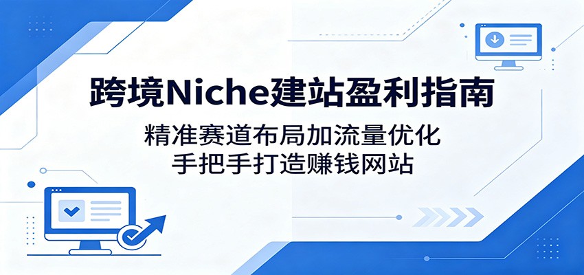 跨境Niche建站盈利指南：精准赛道布局加流量优化，手把手打造赚钱网站-hl998
