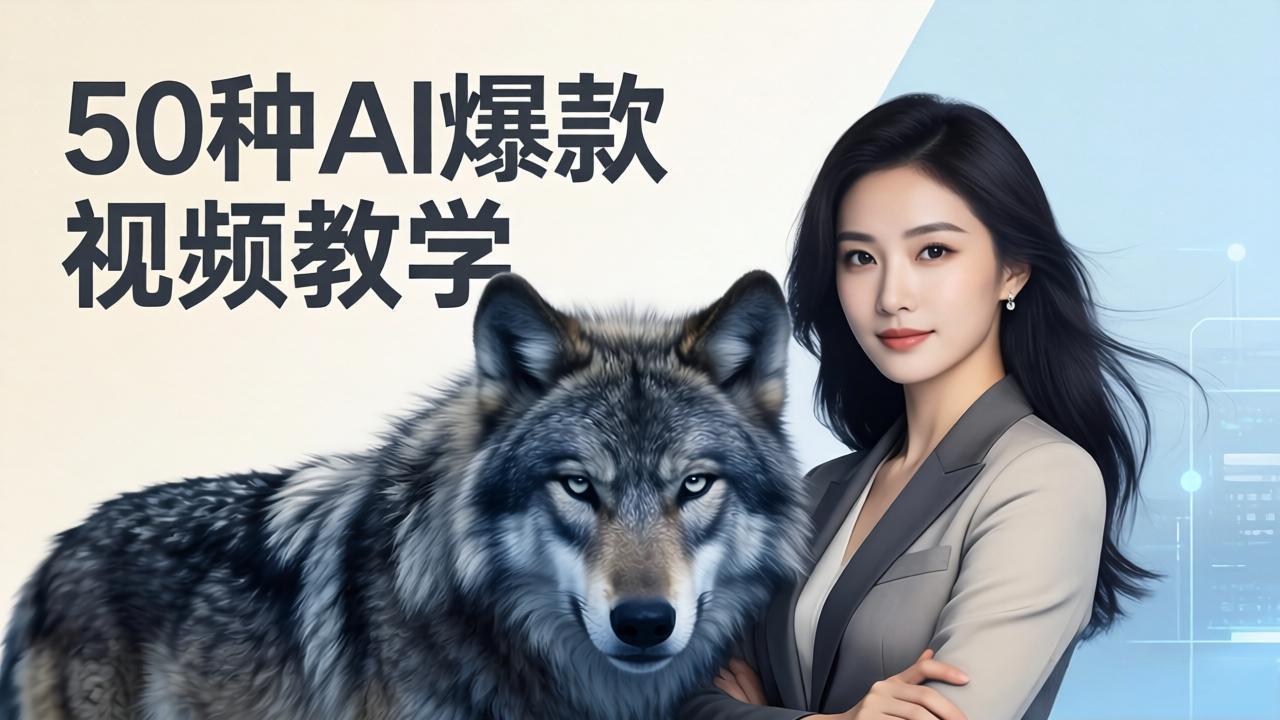 50种AI爆款视频教学：影视级古诗词+治愈萌宠+山海经蛟龙，高阶宝典商业落地-hl998