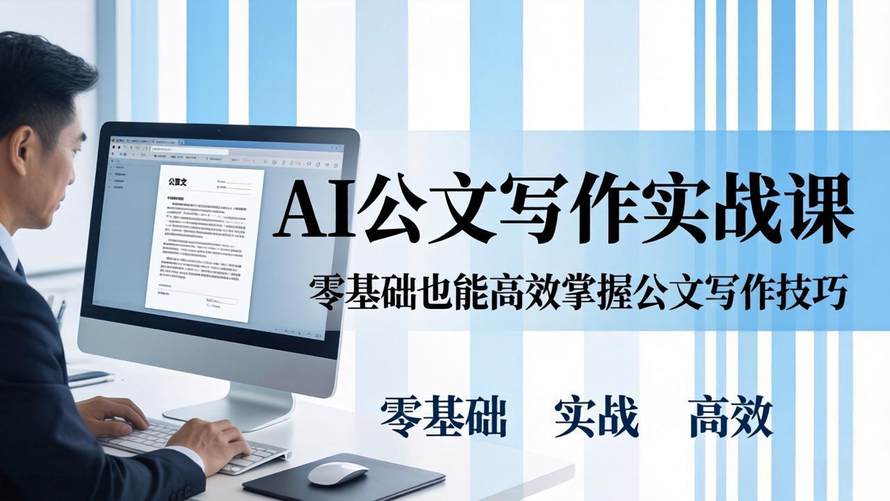 AI 公文写作实战课：零基础掌握格式规范与 5 大文种，用 AI 高效写出合格材料-hl998