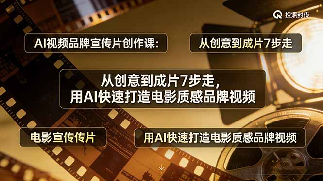AI视频品牌宣传片创作课：从创意到成片7步走，用AI快速打造电影质感品牌视频-hl998