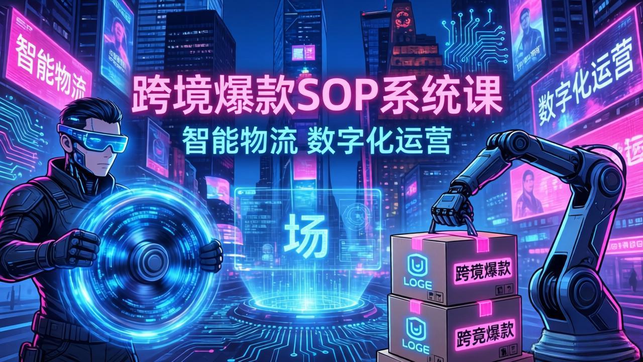 跨境爆款SOP系统课，“内容飞轮+精准投放+AI自动化”为核心，拆解“人×货×场”黄金公式-hl998